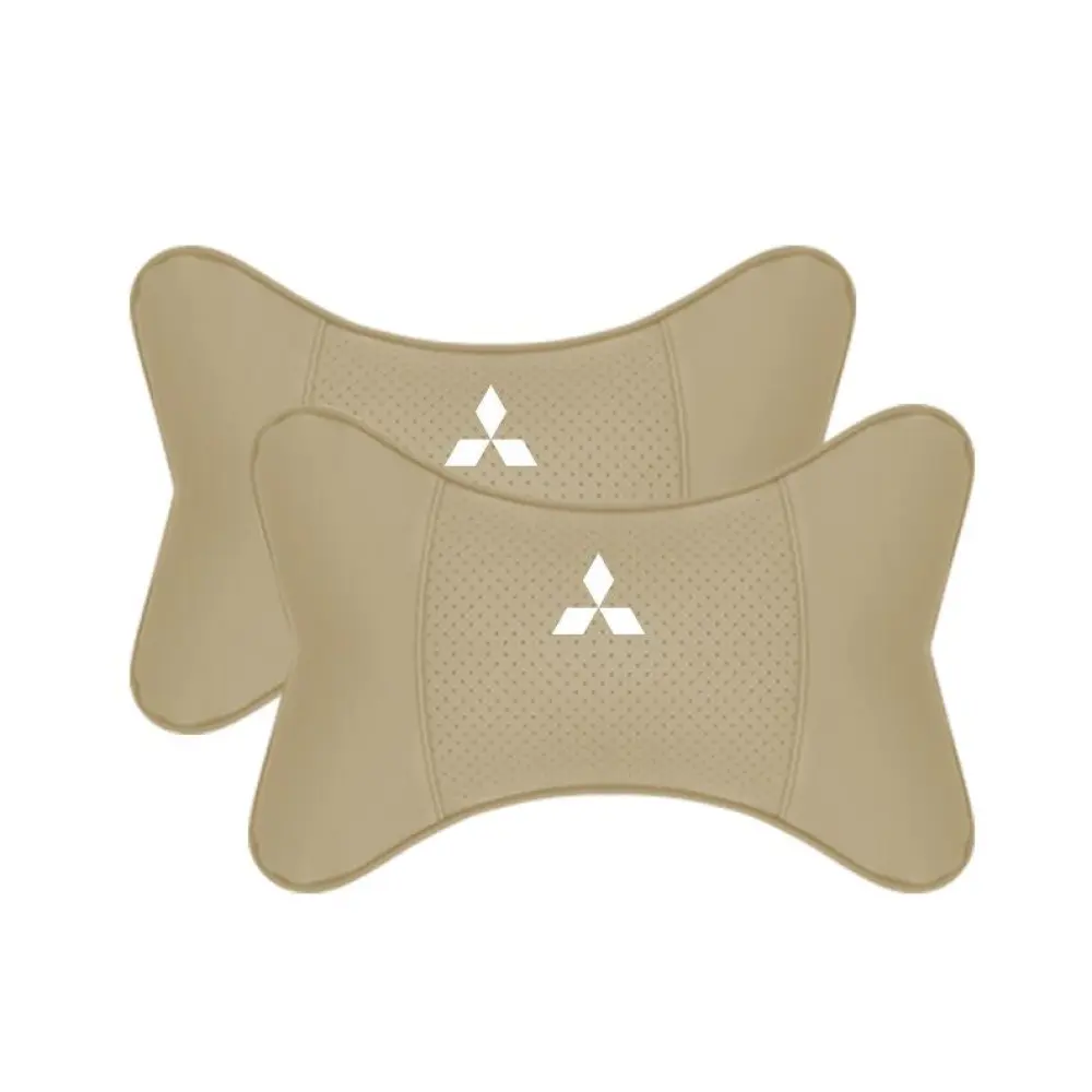 Suitable For Mitsubishi Car Seat Headrest Lumbar Pillow Off-White
