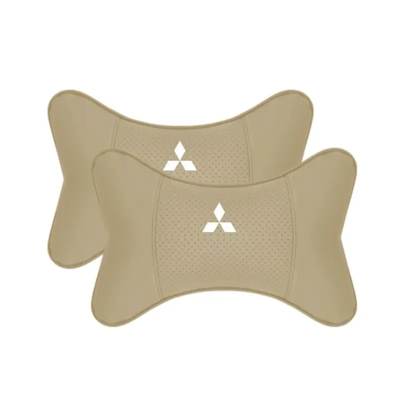 Suitable For Mitsubishi Car Seat Headrest Lumbar Pillow Off-White