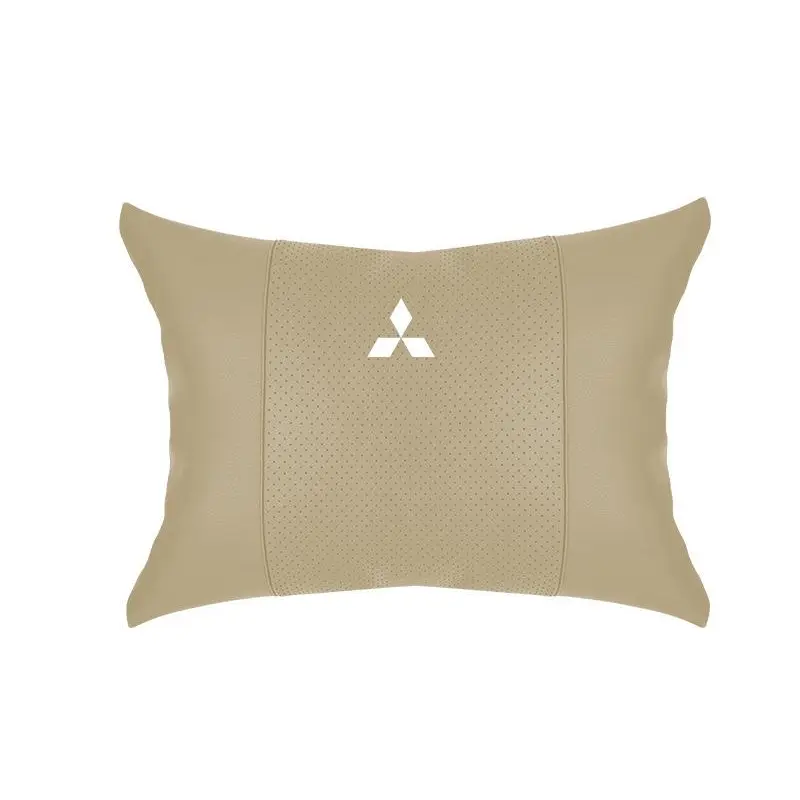 Suitable For Mitsubishi Car Seat Headrest Lumbar Pillow Off-White