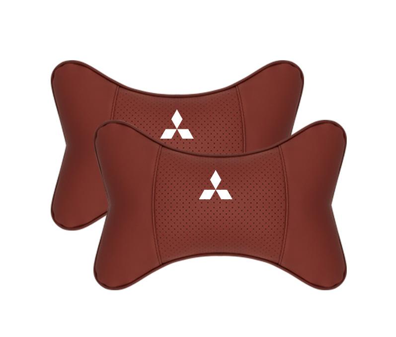 Suitable For Mitsubishi Car Seat Headrest Lumbar Pillow Wine Red