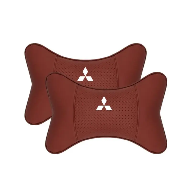 Suitable For Mitsubishi Car Seat Headrest Lumbar Pillow Wine Red