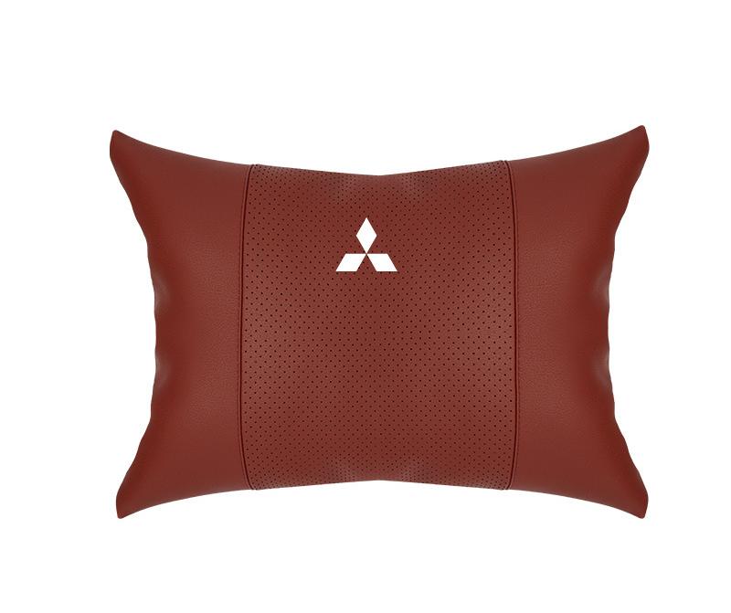 Suitable For Mitsubishi Car Seat Headrest Lumbar Pillow Wine Red