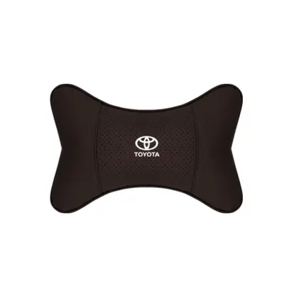 Suitable For Toyota Car Seat Headrest Lumbar Pillow Mocha Brown 02