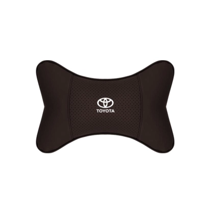 Suitable For Toyota Car Seat Headrest Lumbar Pillow Mocha Brown 02