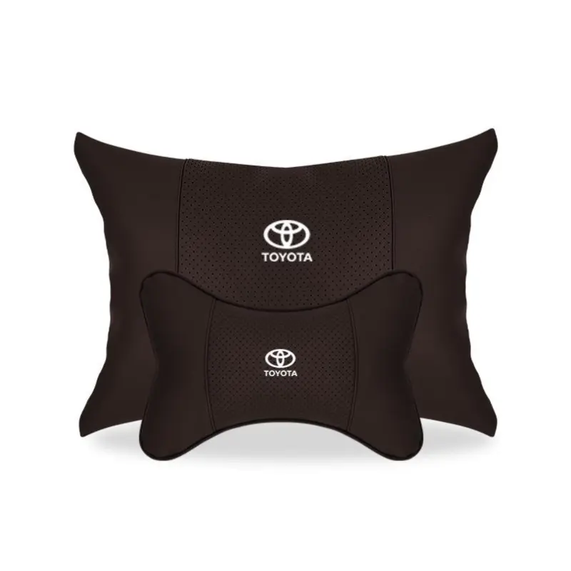 Suitable For Toyota Car Seat Headrest Lumbar Pillow Mocha Brown