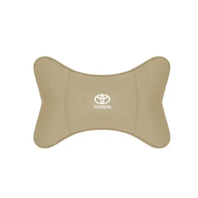 Suitable For Toyota Car Seat Headrest Lumbar Pillow Off-White 02