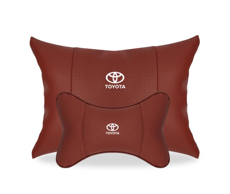 Suitable For Toyota Car Seat Headrest Lumbar Pillow Wine Red
