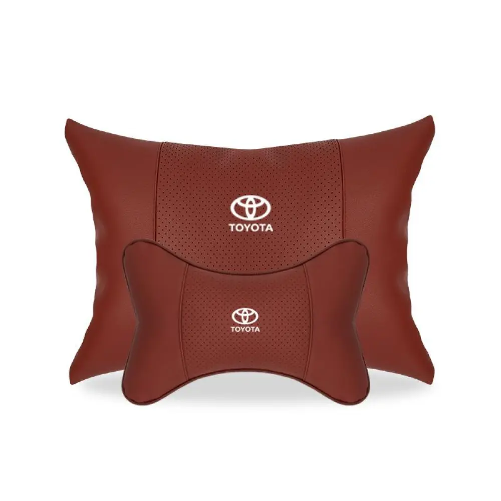 Suitable For Toyota Car Seat Headrest Lumbar Pillow Wine Red
