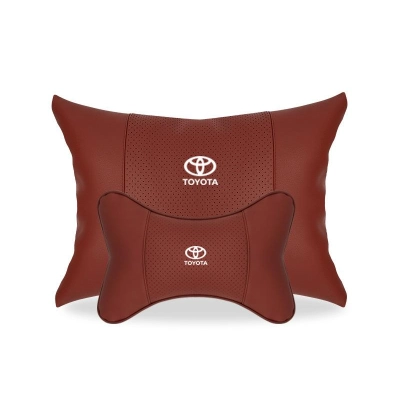 Suitable For Toyota Car Seat Headrest Lumbar Pillow Wine Red 01