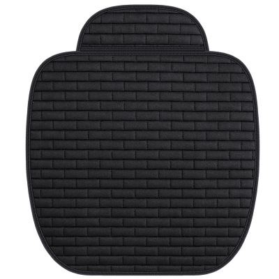 Car Seat Cushion Four Seasons Long Grid Sheet-Black 01