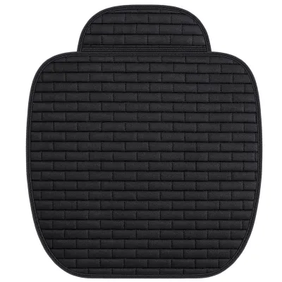 Car Seat Cushion Four Seasons Long Grid Sheet-Black 01