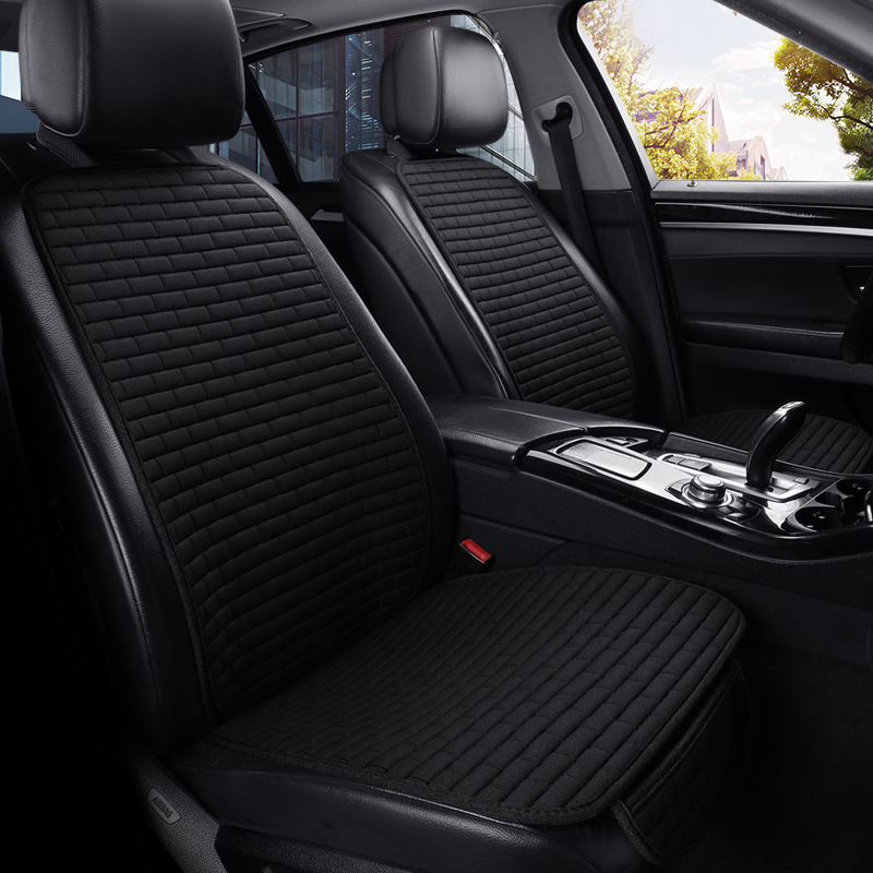 Car Seat Cushion Four Seasons Long Grid Sheet-Black