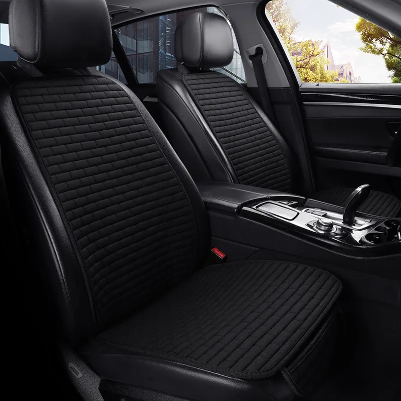 Car Seat Cushion Four Seasons Long Grid Sheet-Black