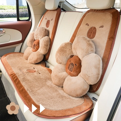 Cartoon Plush Car Seat Cushion Back Row 02