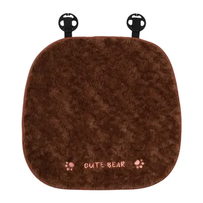 Rabbit Hair Ground Car Seat Cushion Front 01