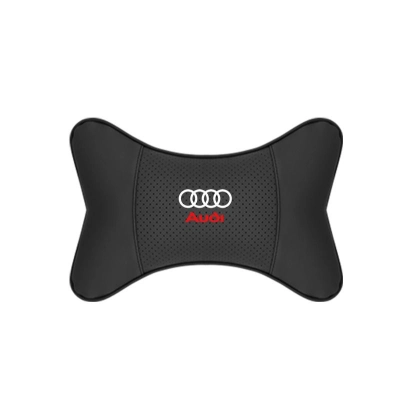 Suitable For Audi Car Seat Headrest Lumbar Pillow Black 02