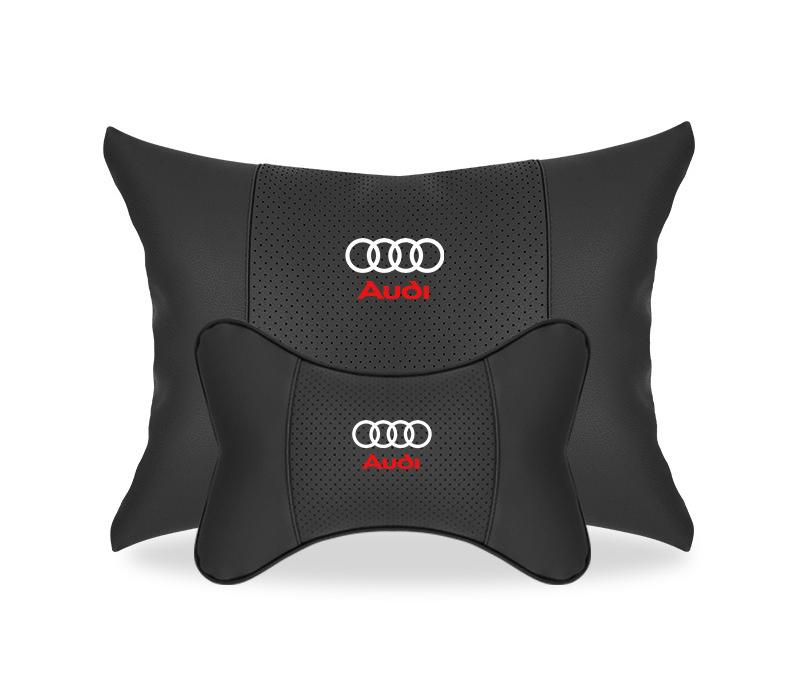 Suitable For Audi Car Seat Headrest Lumbar Pillow Black