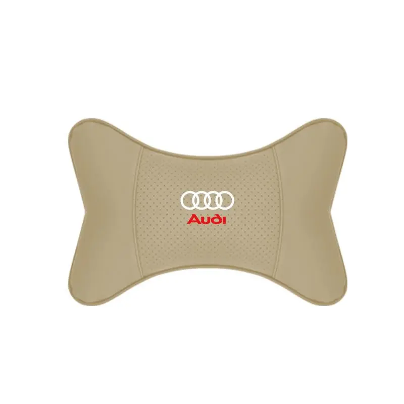 Suitable For Audi Car Seat Headrest Lumbar Pillow Off-White