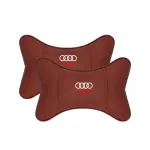 Suitable For Audi Car Seat Headrest Lumbar Pillow Wine Red