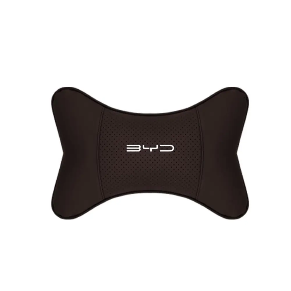Suitable For BYD Car Seat Headrest Lumbar Pillow Mocha Brown