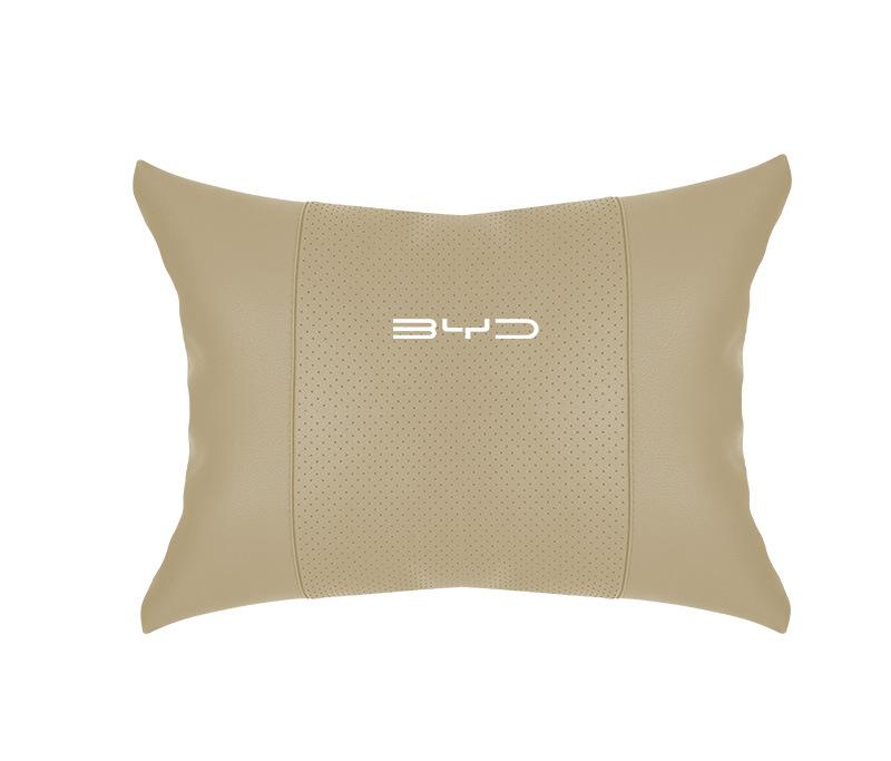 Suitable For BYD Car Seat Headrest Lumbar Pillow Off-White
