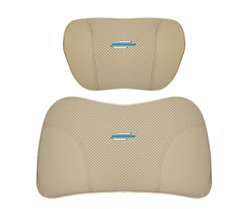 Suitable For Changan Car Seat Headrest Lumbar Pillow Off-White