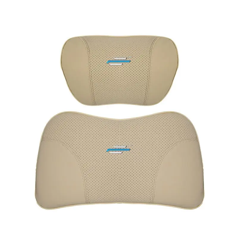 Suitable For Changan Car Seat Headrest Lumbar Pillow Off-White