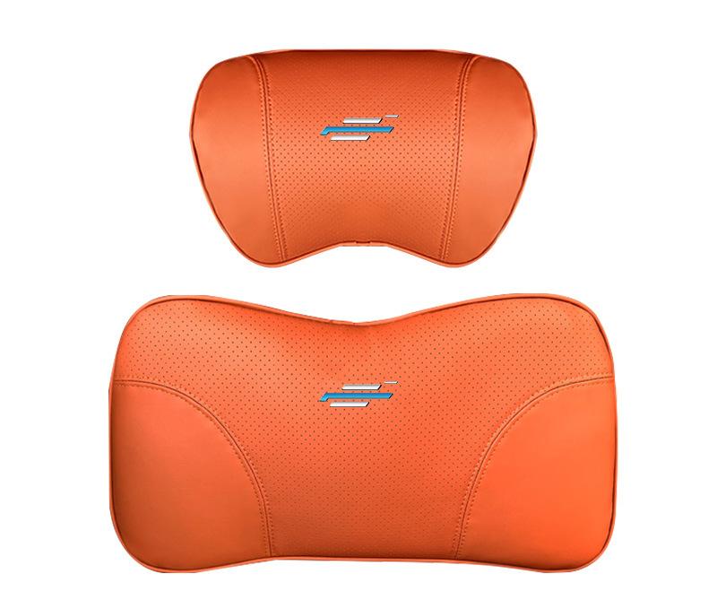 Suitable For Changan Car Seat Headrest Lumbar Pillow Orange