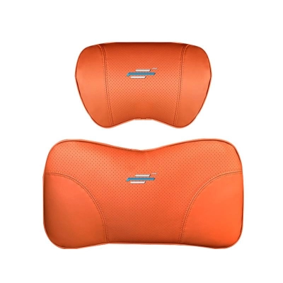 Suitable For Changan Car Seat Headrest Lumbar Pillow Orange 01