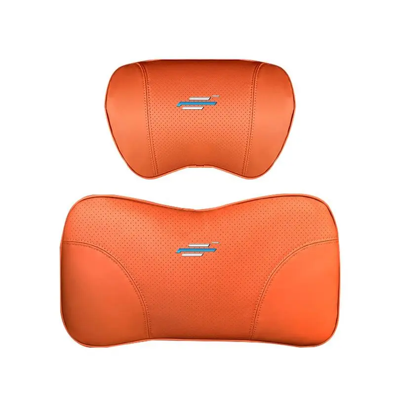 Suitable For Changan Car Seat Headrest Lumbar Pillow Orange