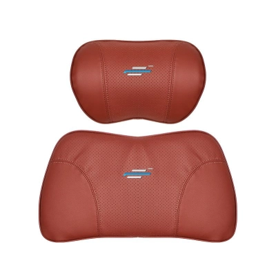 Suitable For Changan Car Seat Headrest Lumbar Pillow Red 01