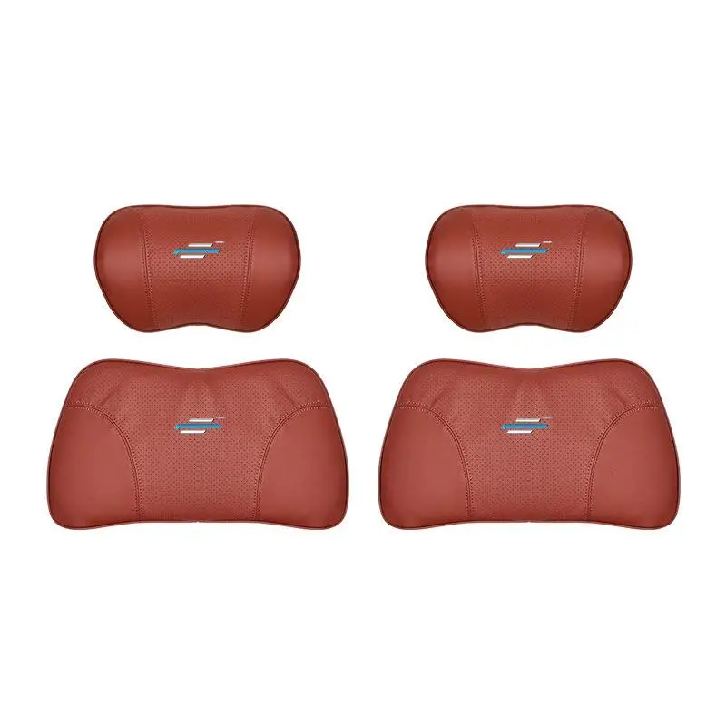 Suitable For Changan Car Seat Headrest Lumbar Pillow Red