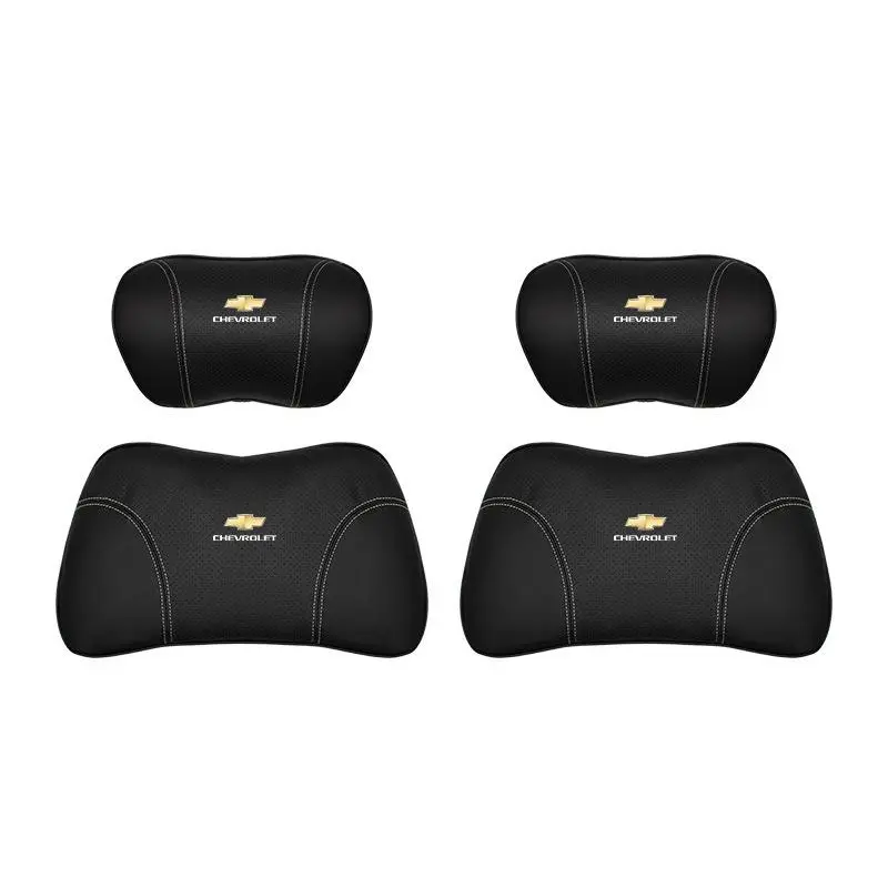 Suitable For Chevrolet Car Nappa Memory Foam Seat Headrest Lumbar Pillow Black