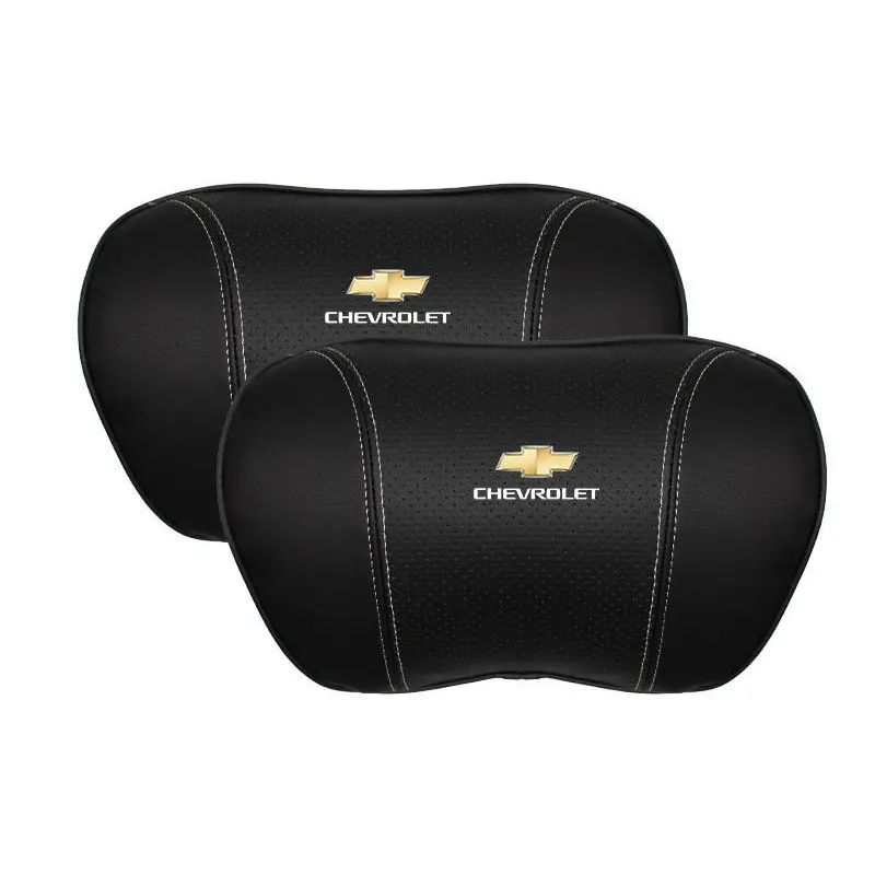 Suitable For Chevrolet Car Nappa Memory Foam Seat Headrest Lumbar Pillow Black