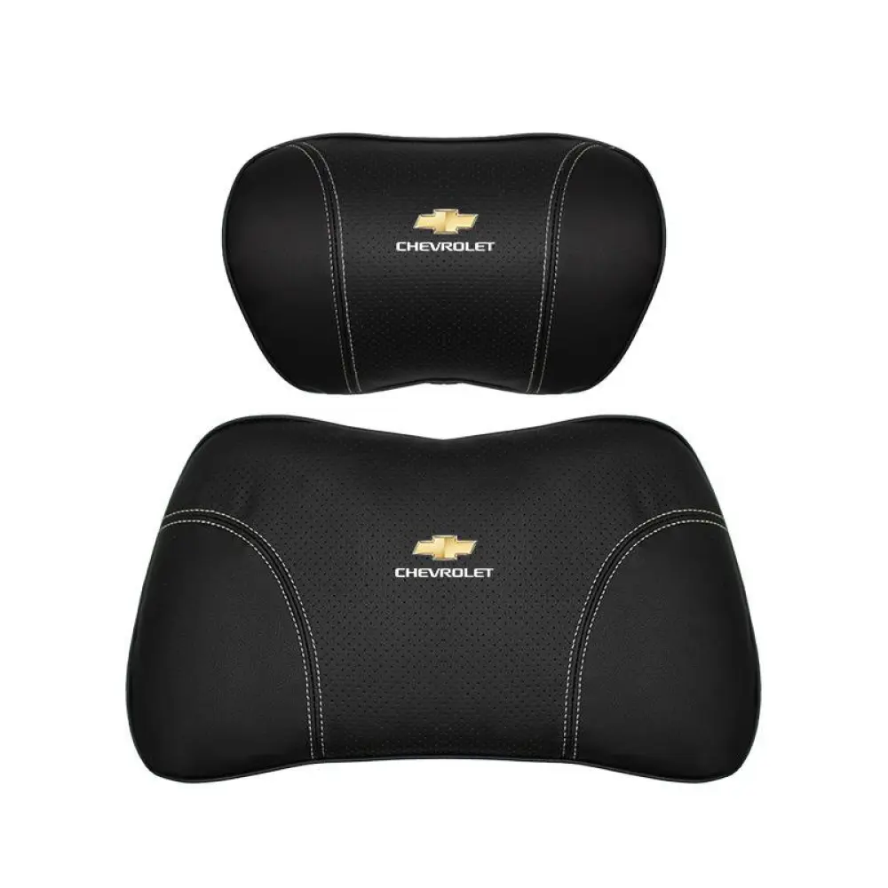 Suitable For Chevrolet Car Nappa Memory Foam Seat Headrest Lumbar Pillow Black