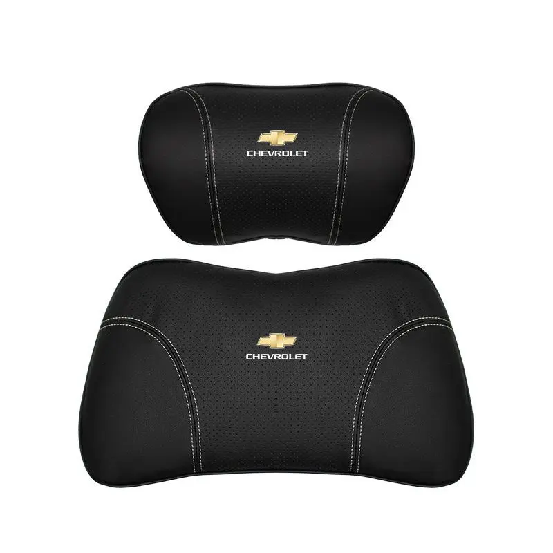 Suitable For Chevrolet Car Nappa Memory Foam Seat Headrest Lumbar Pillow Black