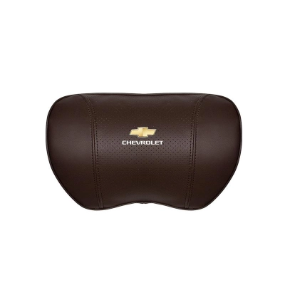 Suitable For Chevrolet Car Nappa Memory Foam Seat Headrest Lumbar Pillow Brown 02