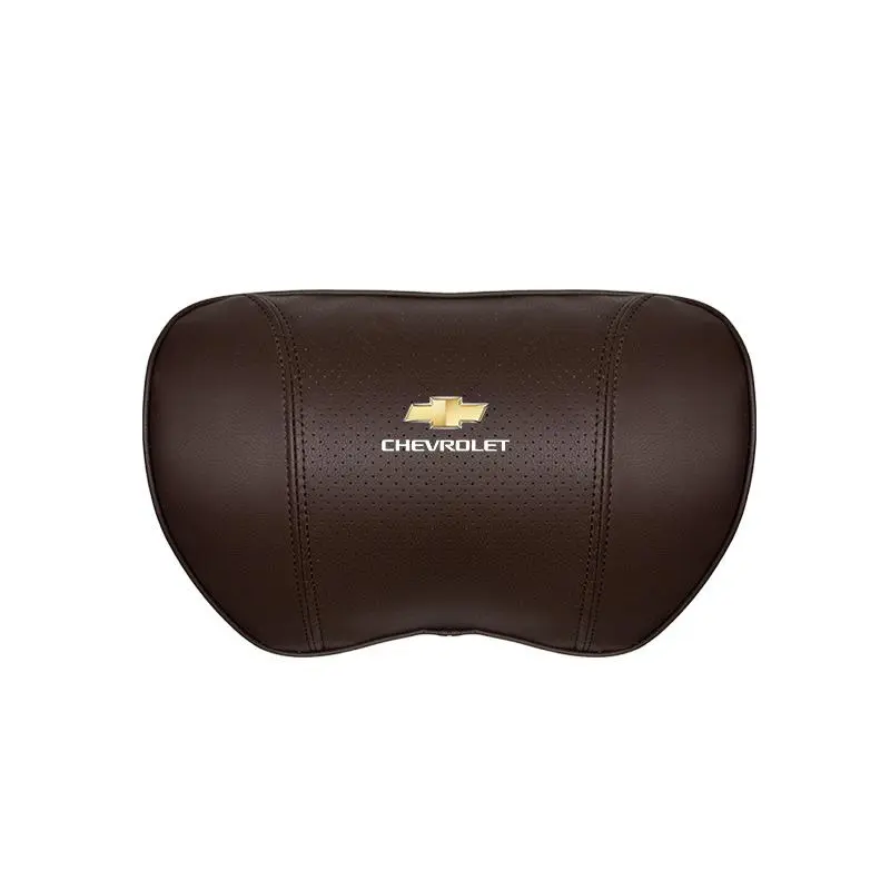 Suitable For Chevrolet Car Nappa Memory Foam Seat Headrest Lumbar Pillow Brown