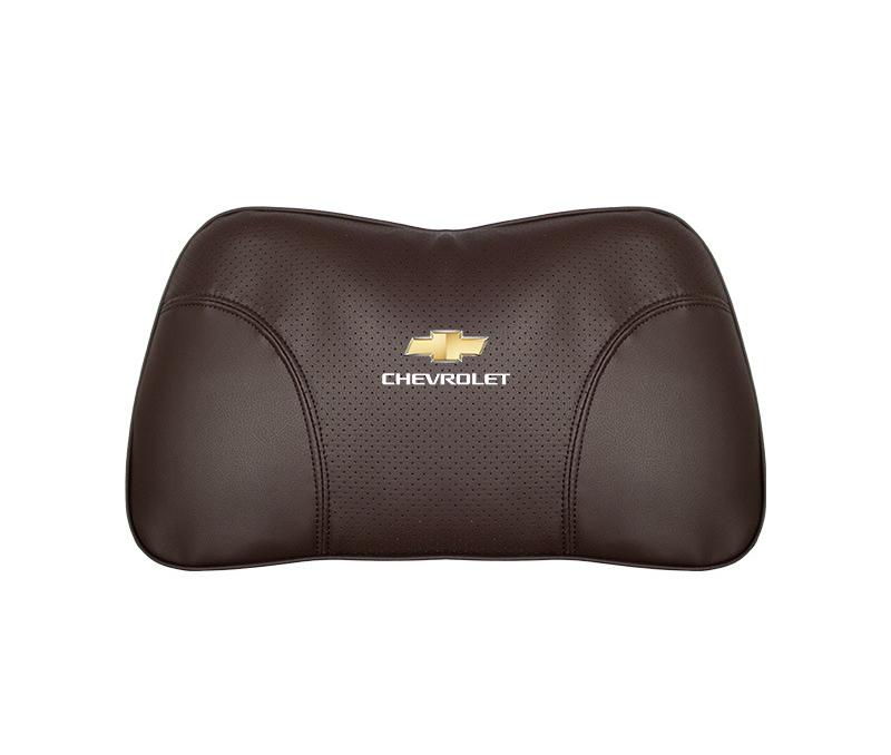 Suitable For Chevrolet Car Nappa Memory Foam Seat Headrest Lumbar Pillow Brown