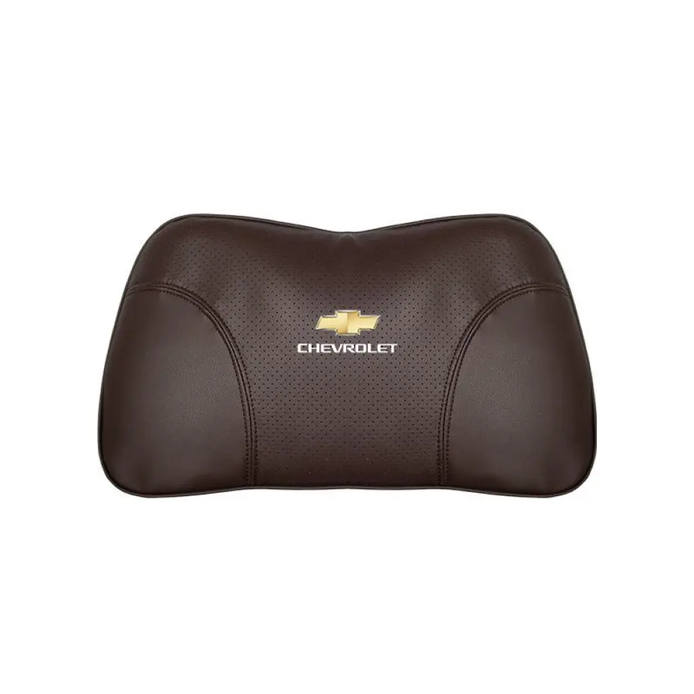 Suitable For Chevrolet Car Nappa Memory Foam Seat Headrest Lumbar Pillow Brown