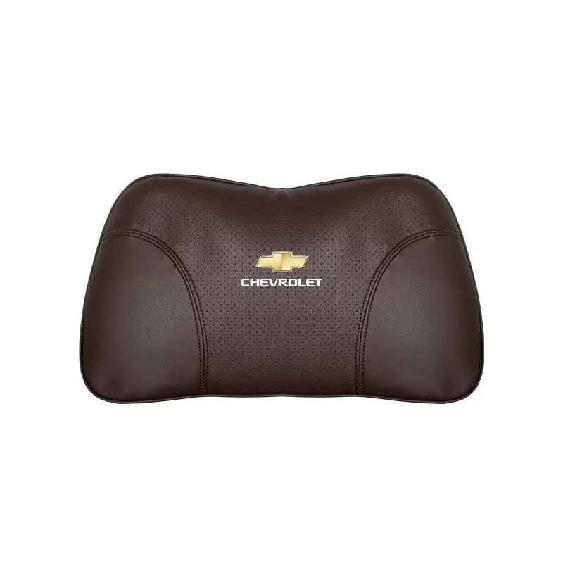 Suitable For Chevrolet Car Nappa Memory Foam Seat Headrest Lumbar Pillow Brown
