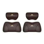 Suitable For Chevrolet Car Nappa Memory Foam Seat Headrest Lumbar Pillow Brown