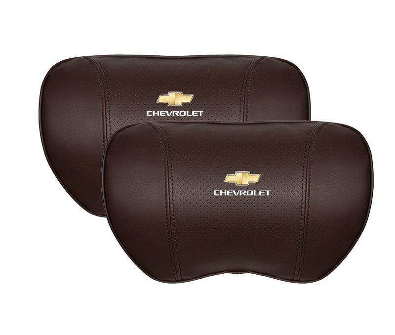 Suitable For Chevrolet Car Nappa Memory Foam Seat Headrest Lumbar Pillow Brown