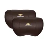 Suitable For Chevrolet Car Nappa Memory Foam Seat Headrest Lumbar Pillow Brown