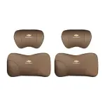 Suitable For Chevrolet Car Nappa Memory Foam Seat Headrest Lumbar Pillow Coffee Color