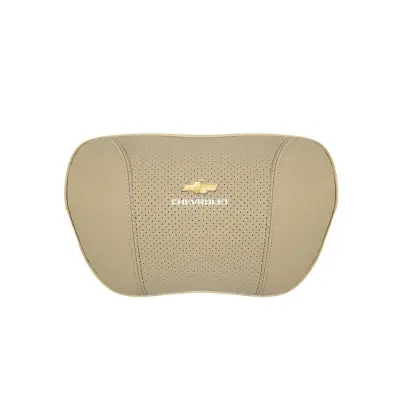 Suitable For Chevrolet Car Nappa Memory Foam Seat Headrest Lumbar Pillow Off-White 02