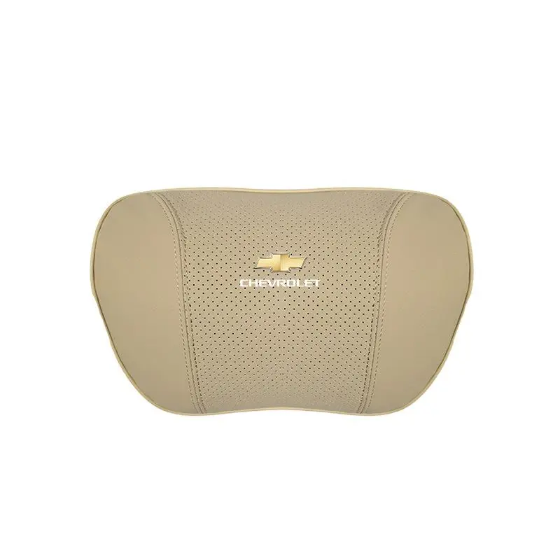 Suitable For Chevrolet Car Nappa Memory Foam Seat Headrest Lumbar Pillow Off-White