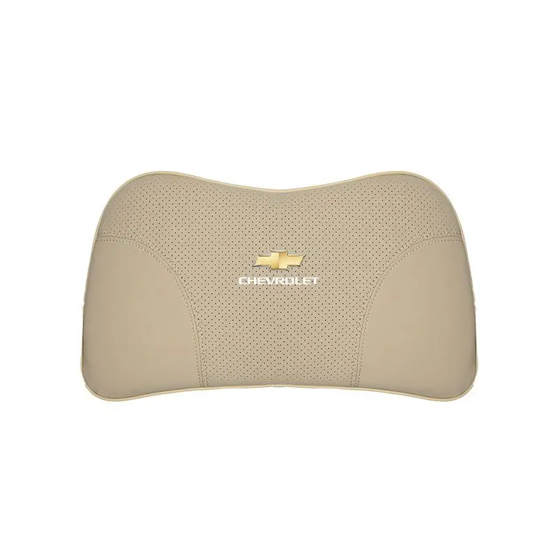 Suitable For Chevrolet Car Nappa Memory Foam Seat Headrest Lumbar Pillow Off-White