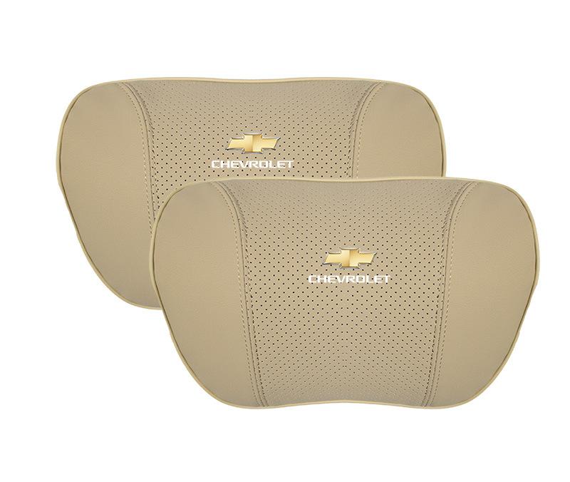 Suitable For Chevrolet Car Nappa Memory Foam Seat Headrest Lumbar Pillow Off-White