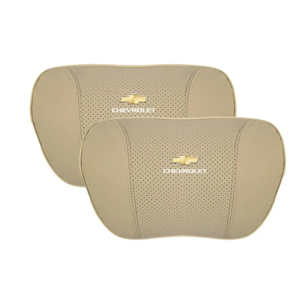 Suitable For Chevrolet Car Nappa Memory Foam Seat Headrest Lumbar Pillow Off-White